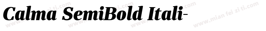 Calma SemiBold Itali字体转换